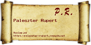 Paleszter Rupert névjegykártya